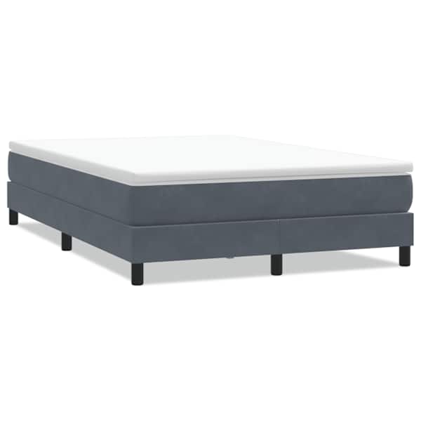 vidaXL Box Vedruvoodi ilma Madratsita Tumehall 140x220 cm samet