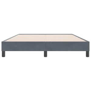 Postel Box Spring bez matrace tmavě šedá 140x220 cm samet - obrázek 5