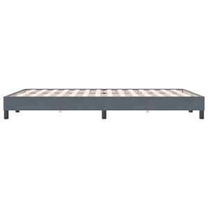 Postel Box Spring bez matrace tmavě šedá 140x220 cm samet - obrázek 6