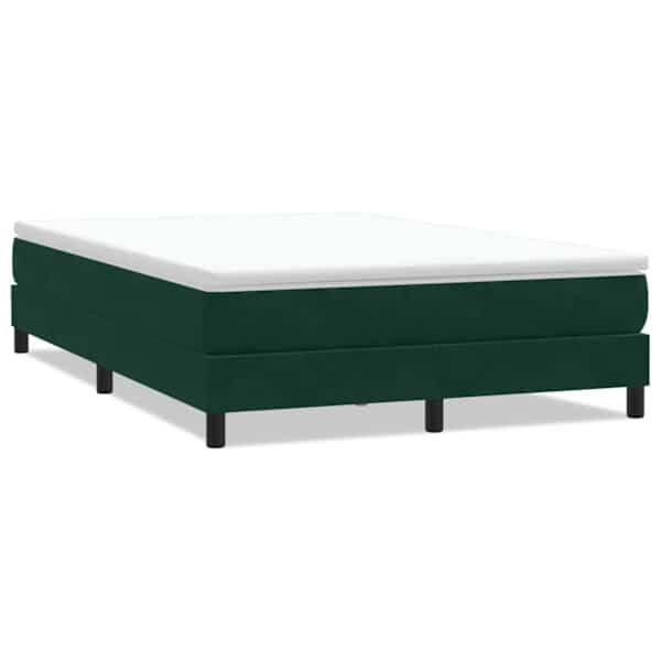 vidaXL Box vedruvoodi ilma Madratsita Tumeroheline 140x220 cm samet
