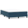 vidaXL Box vedruvoodi ilma Madratsita Tumesinine 140x220 cm samet