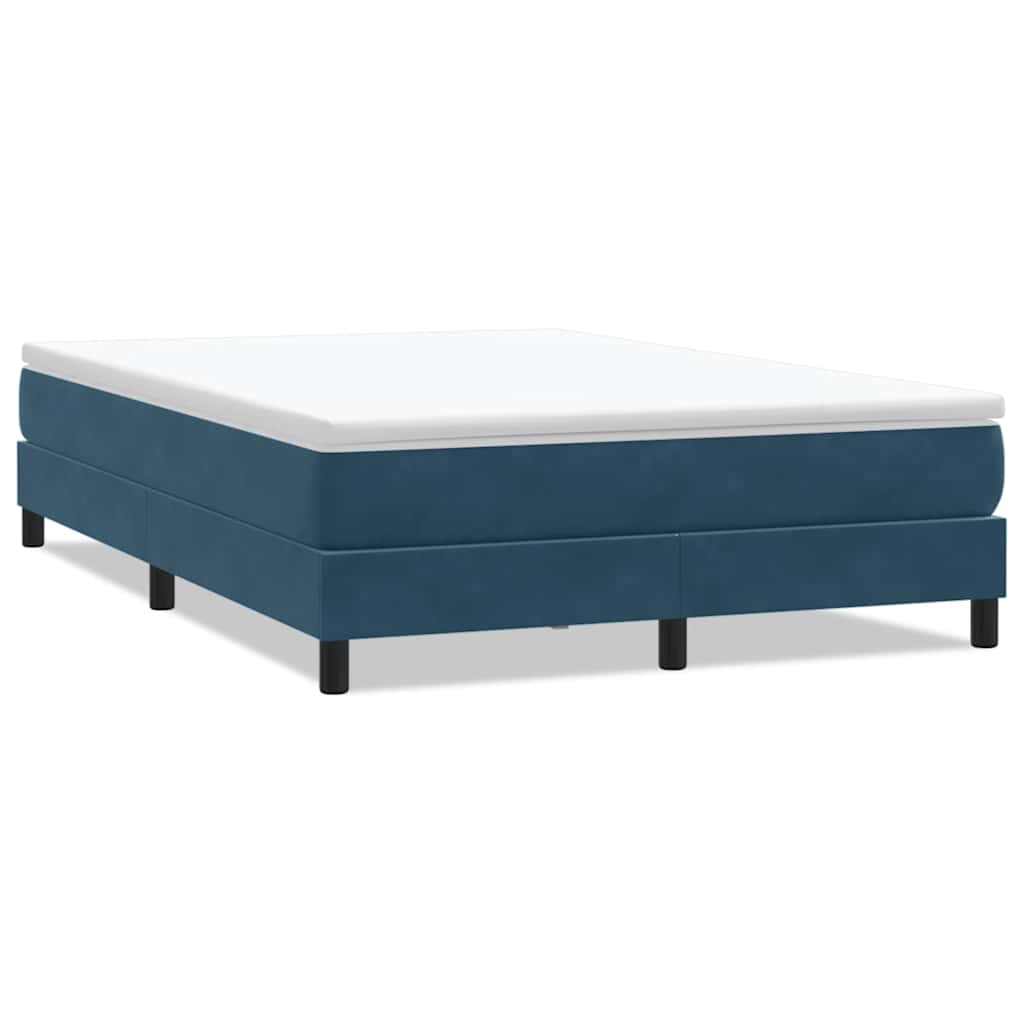 Thumbnail - vidaXL Boxspringbett ohne Matratze Dunkelblau 140x220 cm Samt