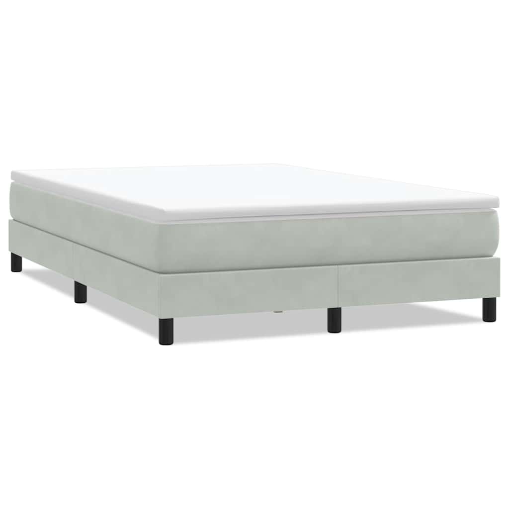 vidaXL Postel Box Spring bez matrace světle šedá 160x220 cm samet