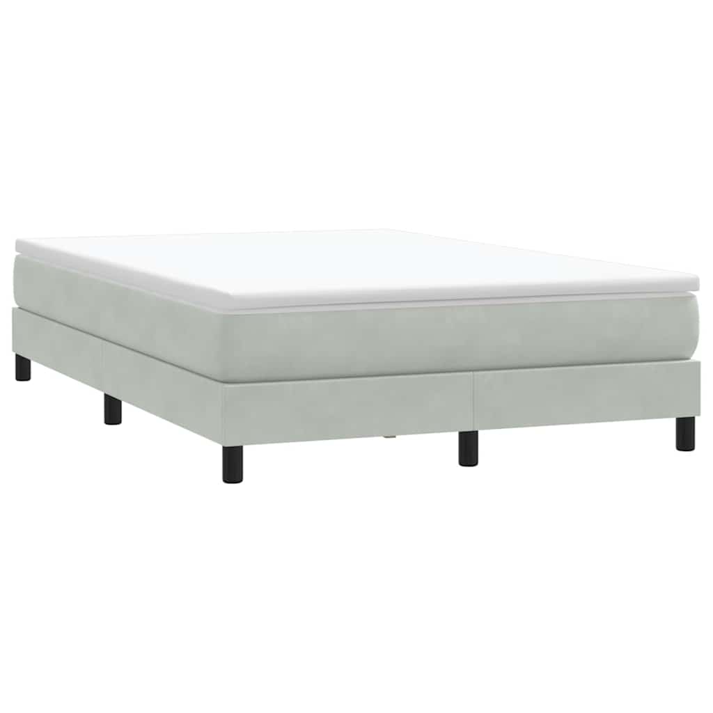 vidaXL Boxspring zonder matras fluweel lichtgrijs 160x220 cm grijs, foto 2