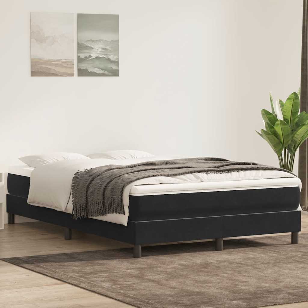 vidaXL Boxspringbett ohne Matratze Schwarz 160x220 cm Samt