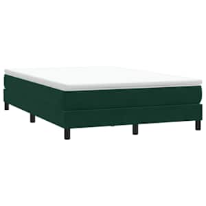 Postel Box Spring bez matrace tmavě zelená 160x220 cm samet - obrázek 3