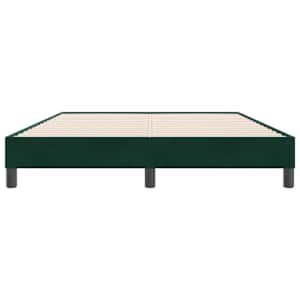 Postel Box Spring bez matrace tmavě zelená 160x220 cm samet - obrázek 5