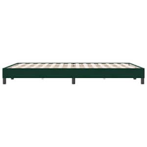 Postel Box Spring bez matrace tmavě zelená 160x220 cm samet - obrázek 6