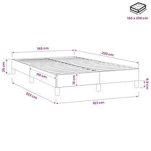Postel Box Spring bez matrace tmavě zelená 160x220 cm samet - obrázek 10