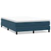 vidaXL Box vedruvoodi ilma Madratsita Tumesinine 160x220 cm samet
