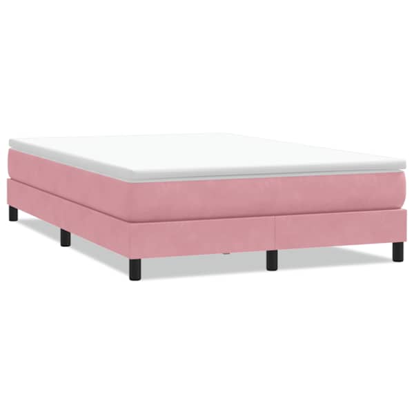 vidaXL Box Vedruvoodi ilma Madratsita Roosa 160x220 cm samet