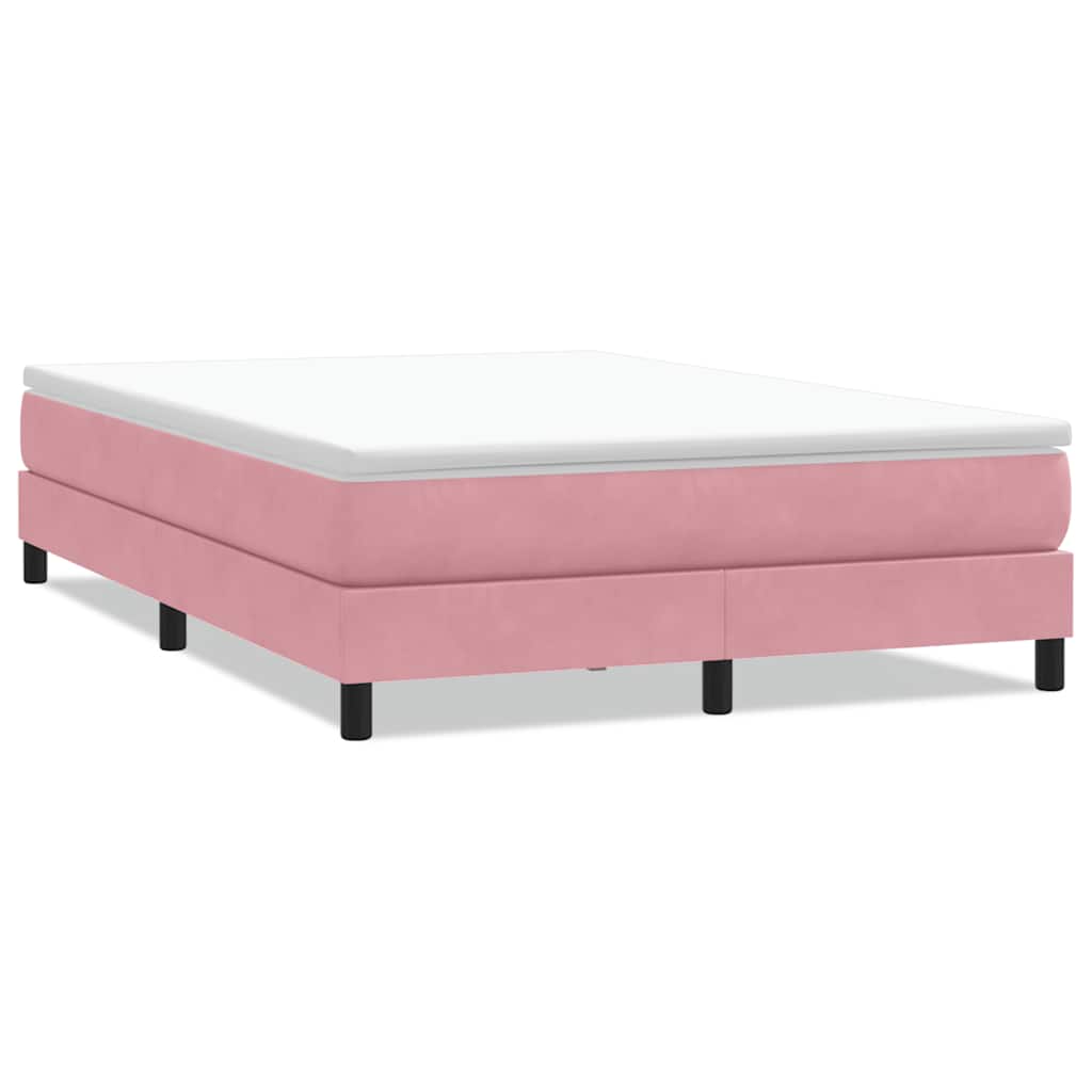 vidaXL Boxspring zonder matras fluweel roze 160x220 cm, foto 3