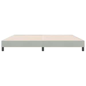 Postel Box Spring bez matrace Light Grey 180x220 cm samet - obrázek 5