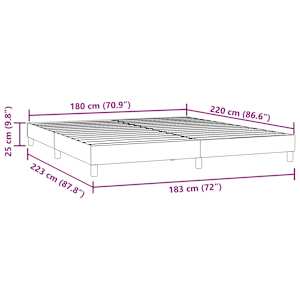 Postel Box Spring bez matrace Light Grey 180x220 cm samet - obrázek 10