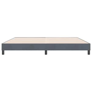 Postel Box Spring bez matrace Dark Grey 180x220 cm samet - obrázek 5