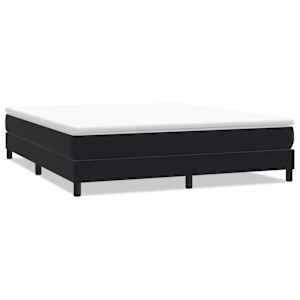 Postel Box Spring bez matrace černá 180x220 cm samet - obrázek 2