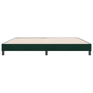Postel Box Spring bez matrace tmavě zelená 180x220 cm samet - obrázek 5