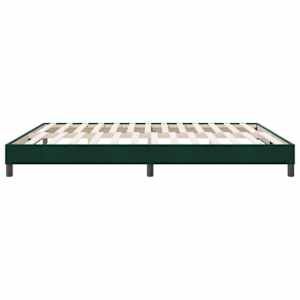 Postel Box Spring bez matrace tmavě zelená 180x220 cm samet - obrázek 6