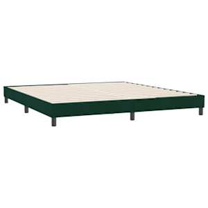 Postel Box Spring bez matrace tmavě zelená 180x220 cm samet - obrázek 7