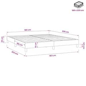 Postel Box Spring bez matrace tmavě zelená 180x220 cm samet - obrázek 10