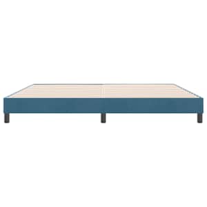 Postel Box Spring bez matrace Dark Blue 180x220 cm samet - obrázek 5