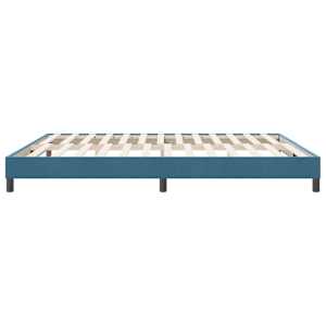 Postel Box Spring bez matrace Dark Blue 180x220 cm samet - obrázek 6
