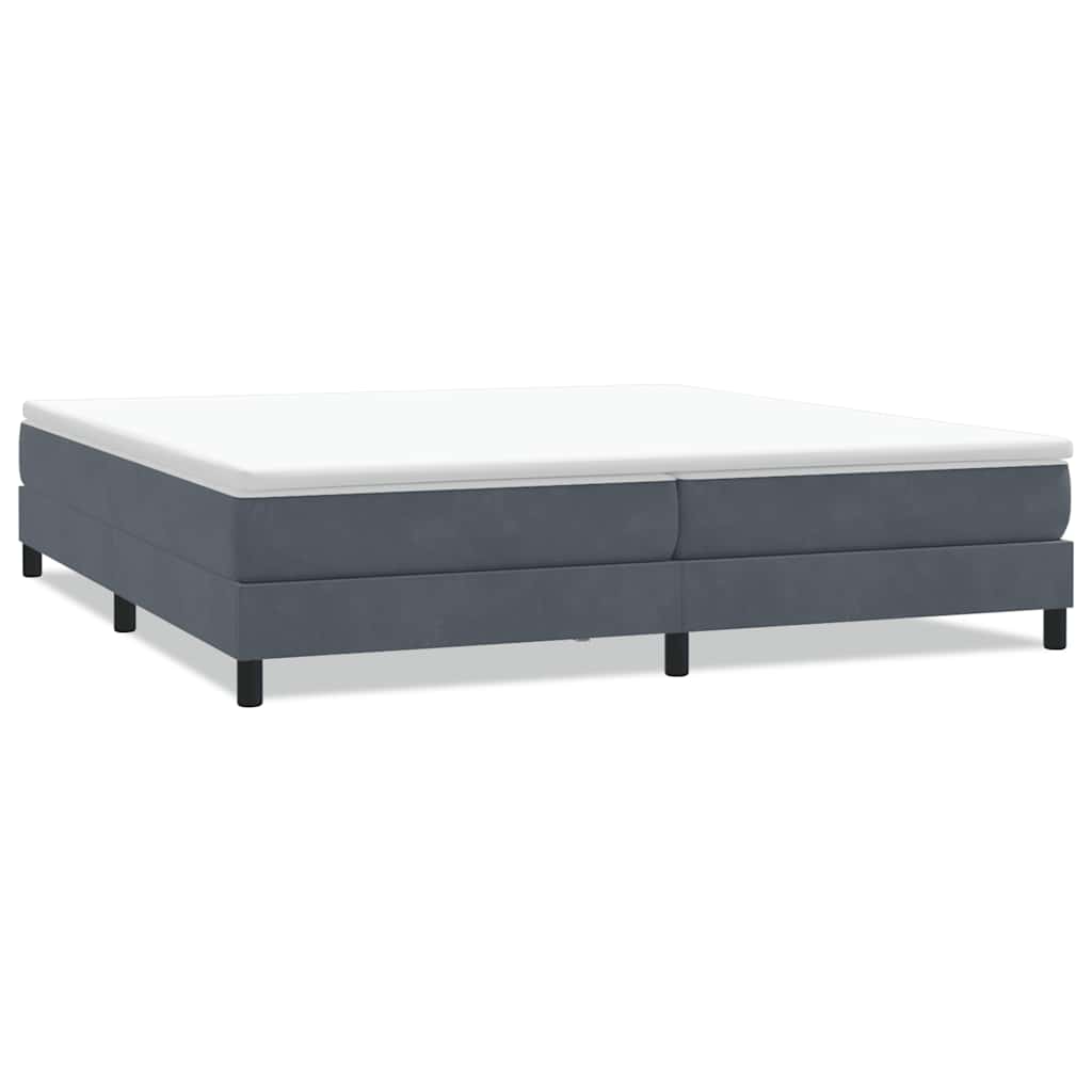 vidaXL Boxspring zonder matras fluweel donkergrijs 200x220 cm grijs, foto 3