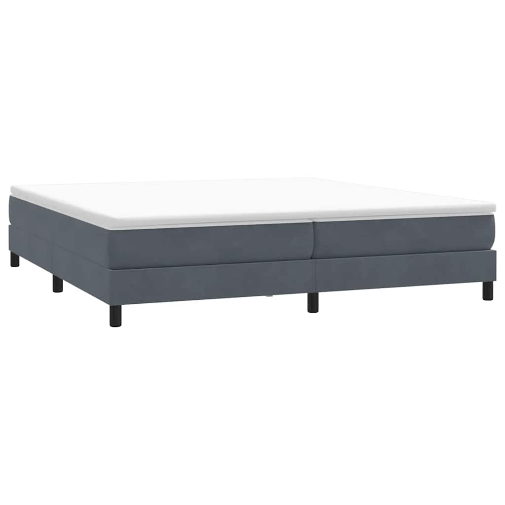 vidaXL Boxspring zonder matras fluweel donkergrijs 200x220 cm grijs, foto 2