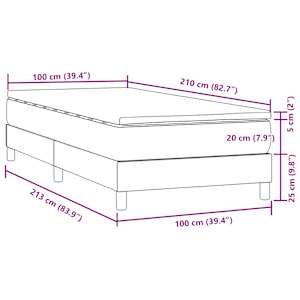 Box spring postel s matrací růžová 100x210 cm samet - obrázek 11