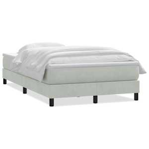 Box spring postel s matrací světle šedá 120x210 cm samet - obrázek 2