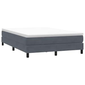 Box spring postel s matrací tmavě šedá 160x210 cm samet - obrázek 5