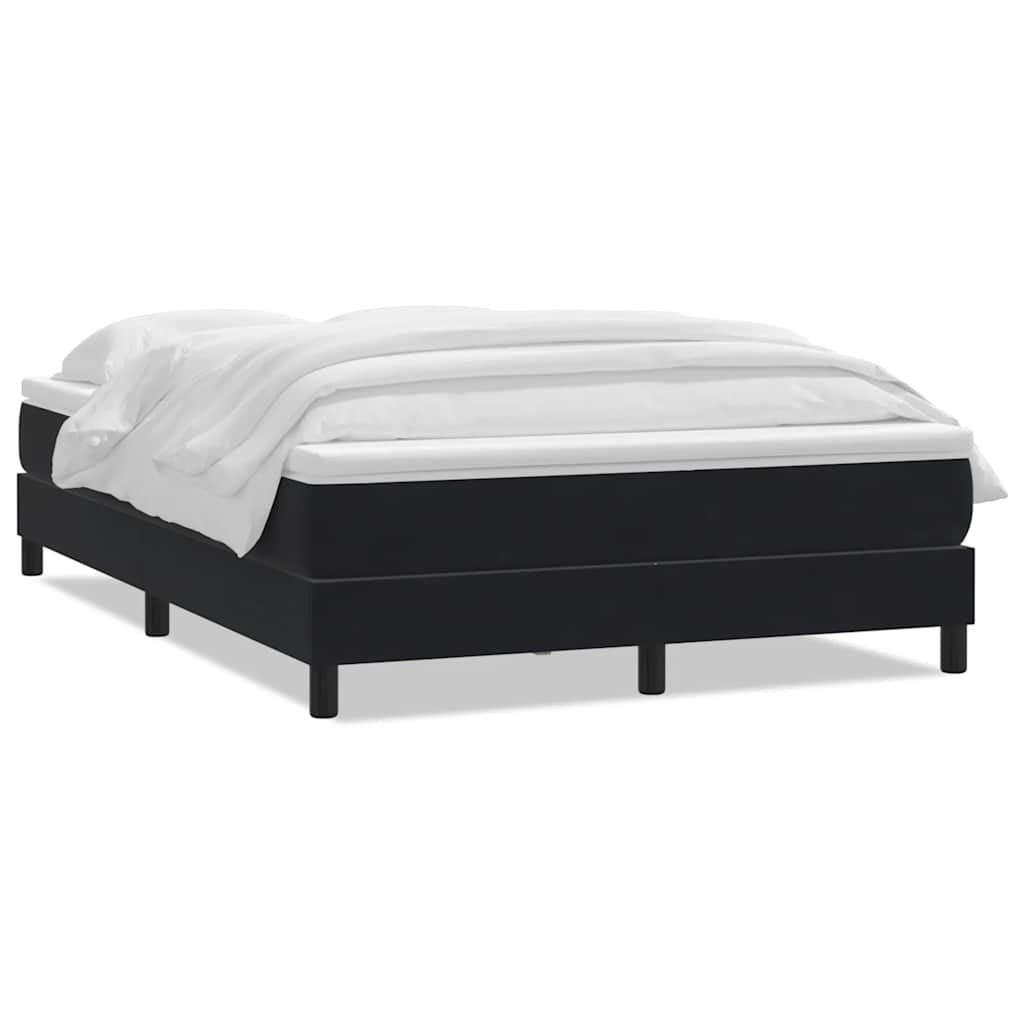 vidaXL Boxspring met matras fluweel zwart 160x210 cm, foto 3