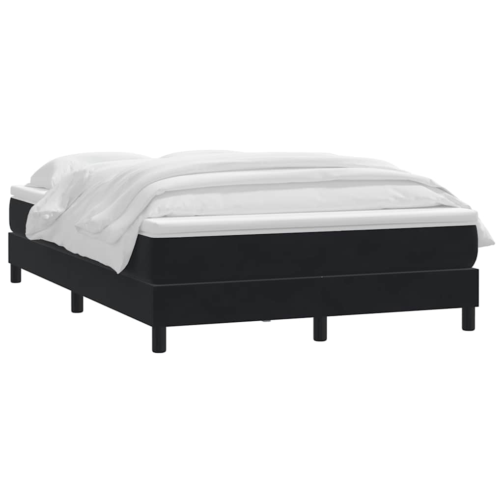 vidaXL Boxspring met matras fluweel zwart 160x210 cm, foto 2