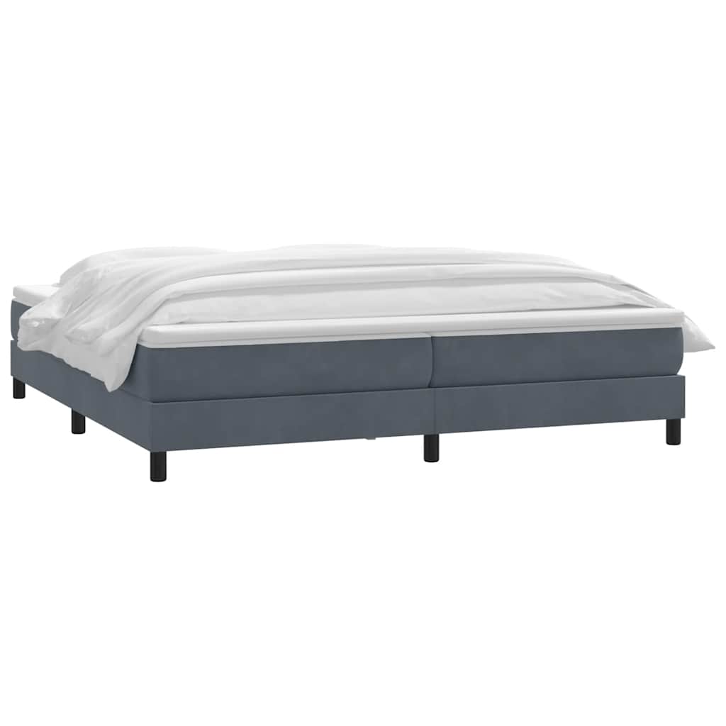 Thumbnail - vidaXL Boxspringbett mit Matratze Dunkelgrau 180x210 cm Samt