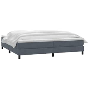 Box spring postel s matrací tmavě šedá 200x210 cm samet - obrázek 3