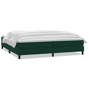 Box spring postel s matrací tmavě zelená 200x210 cm samet - obrázek 2
