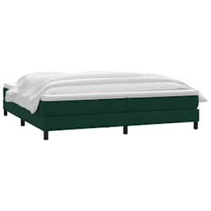 Box spring postel s matrací tmavě zelená 200x210 cm samet - obrázek 3