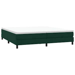 Box spring postel s matrací tmavě zelená 200x210 cm samet - obrázek 5