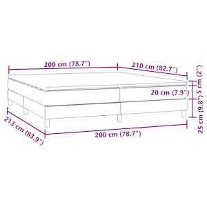 Box spring postel s matrací tmavě zelená 200x210 cm samet - obrázek 11