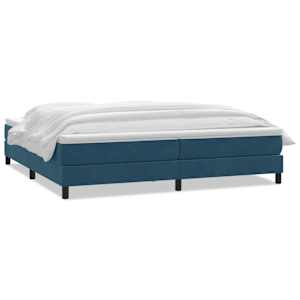 Box spring postel s matrací tmavě modrá 200x210 cm samet - obrázek 2