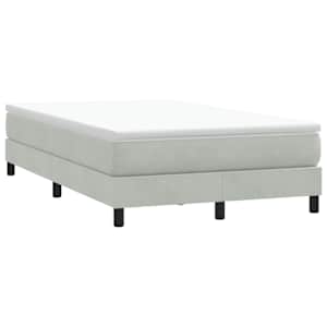 Box spring postel s matrací světle šedá 120x220 cm samet - obrázek 5