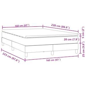 Box spring postel s matrací černá 160x220 cm samet - obrázek 11