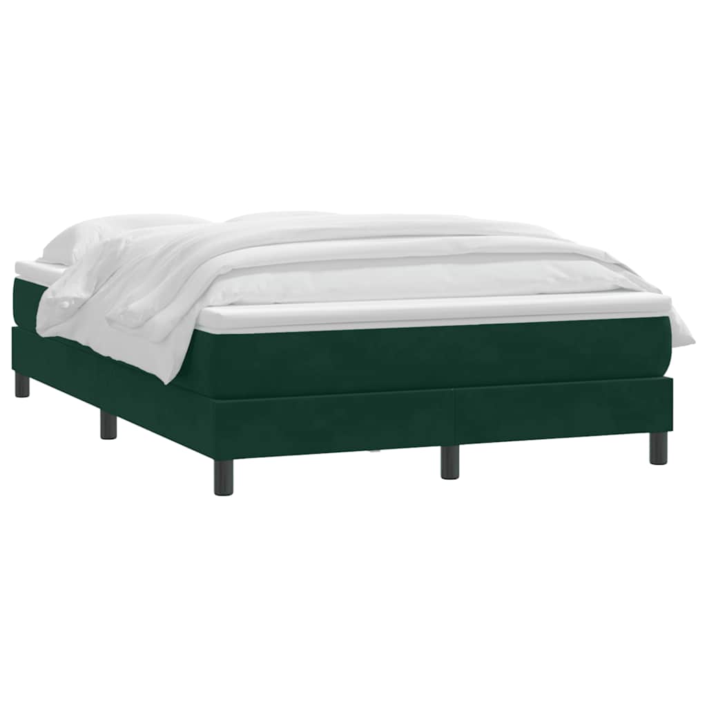 vidaXL Boxspring met matras fluweel donkergroen 160x220 cm groen, foto 2