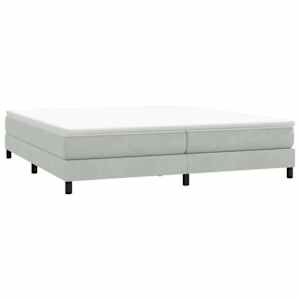 Box spring postel s matrací světle šedá 200x220 cm samet - obrázek 5