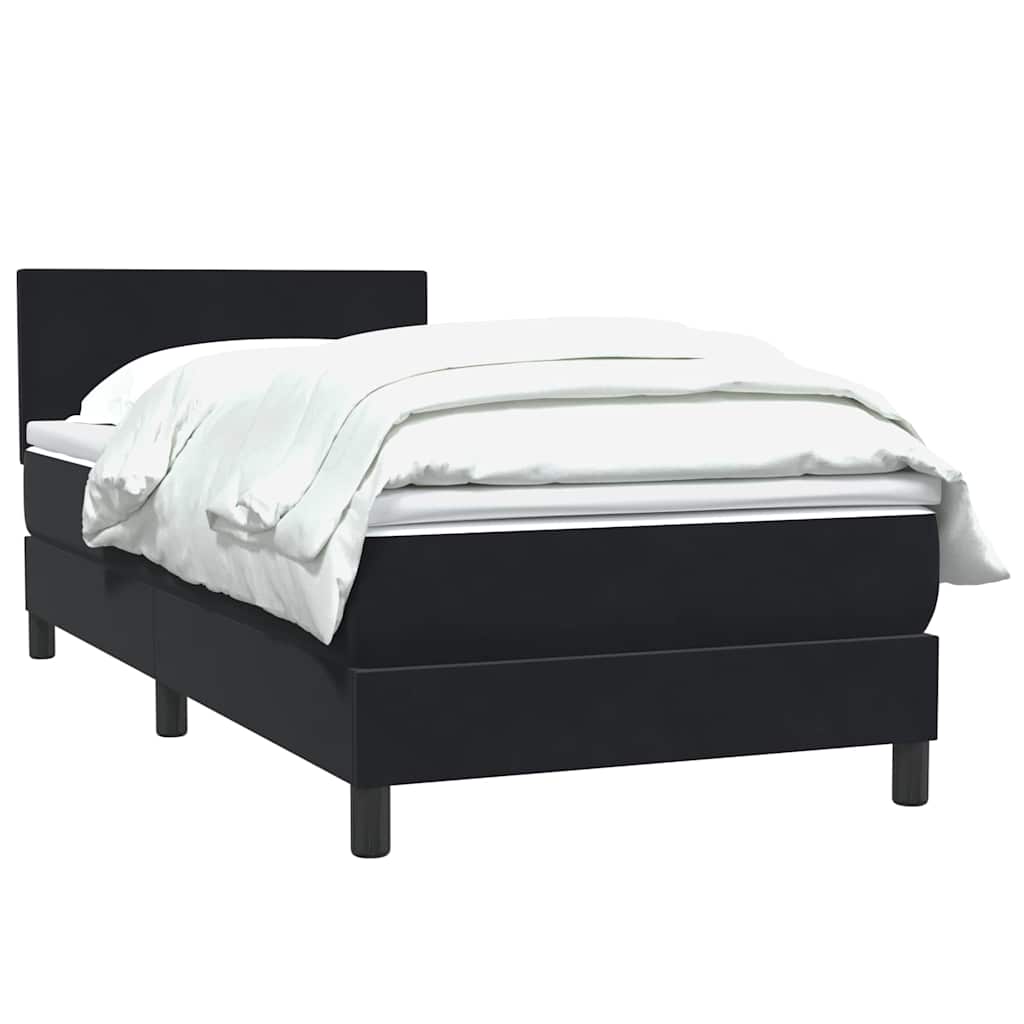 Thumbnail - vidaXL Boxspringbett mit Matratze Schwarz 90x210 cm Samt