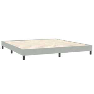 Box spring postel s matrací světle šedá 200x210 cm samet - obrázek 5