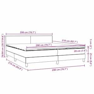 Box spring postel s matrací tmavě zelená 200x210 cm samet - obrázek 12
