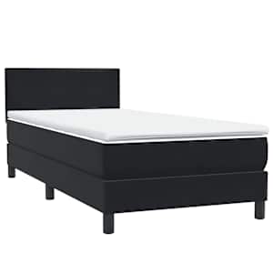 Box spring postel s matrací černá 90x220 cm samet - obrázek 4