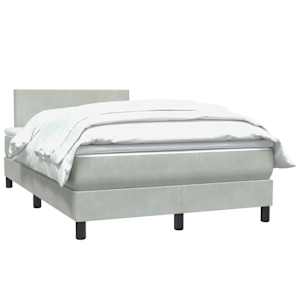 Box spring postel s matrací světle šedá 120x220 cm samet - obrázek 3