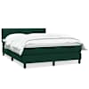 vidaXL Box Vedruvoodi madratsiga Tumeroheline 160x220 cm samet